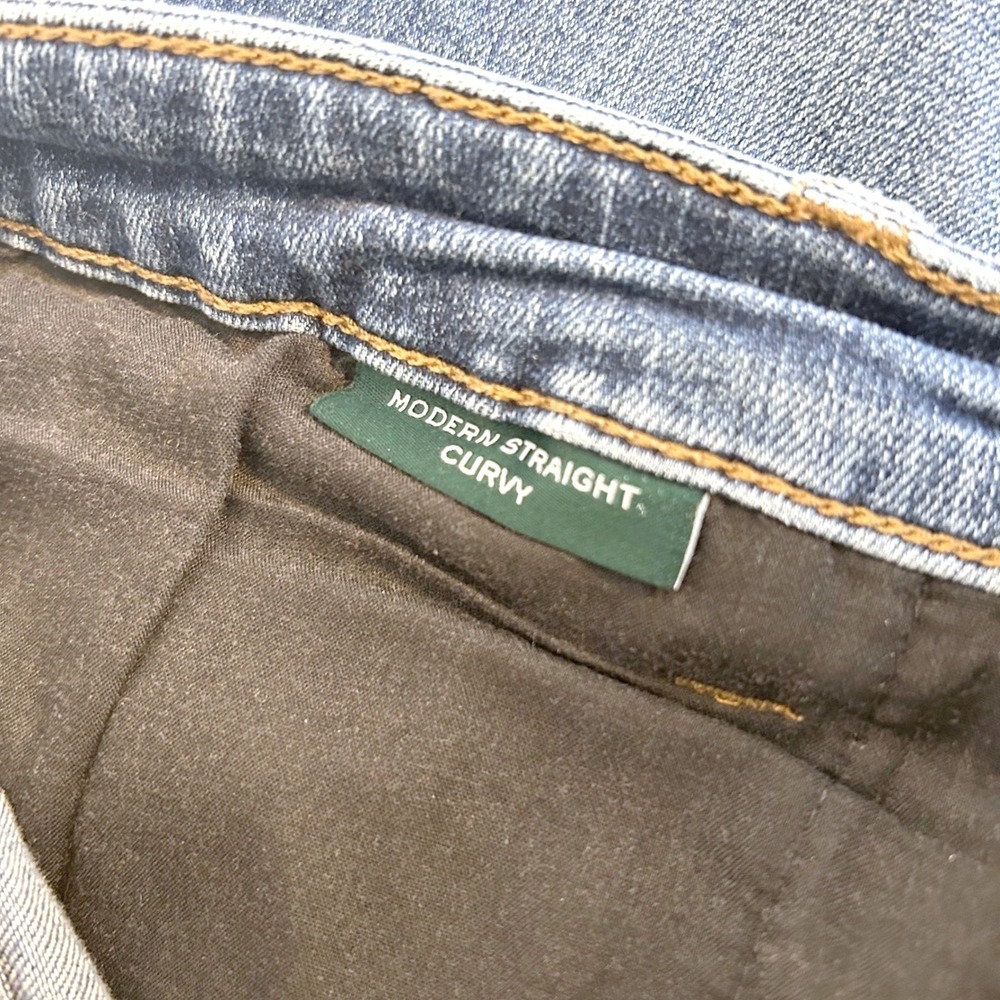 lrl ralph lauren denim modern straight curvy blue jeans women's 12 medium wash - Picture 7 of 12